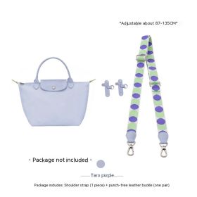 Short Handle Perforated Shoulder Strap (Option: Taro-Canvas strap set-Adjustable 87to135cm)