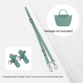 Short Handle Perforated Shoulder Strap (Option: Lake blue-No punch package-Adjustable 94to114cm)