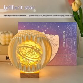 Paper Carving Creative Three-dimensional Small Night Lamp Creative (Option: Xinghan Brilliant 18cm-USB)