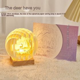 Paper Carving Creative Three-dimensional Small Night Lamp Creative (Option: Yilu Has You 12cm-USB)