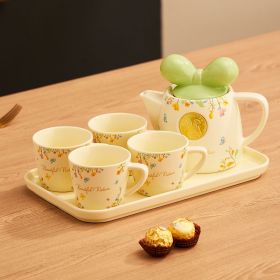 Teapot Cute Heat Resistant Filter Cold Water (Option: Green Four Cups)