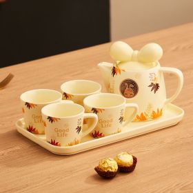 Teapot Cute Heat Resistant Filter Cold Water (Option: Beige Four Cups)