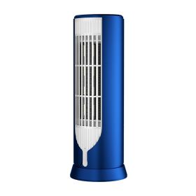 Portable Heater Double Fan Mute (Option: Blue-US)