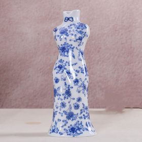 Blue And White Porcelain Vase Decoration (Option: D)