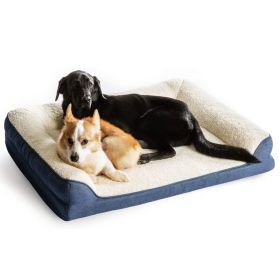 Medium Size Washable Pet Sofa Bed (Option: Blue-M)