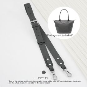 Short Handle Perforated Shoulder Strap (Option: Graphite gray-Adjustable 79to108cm)