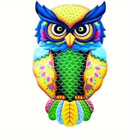 1pc Metal Owl Wall Decor, Outside Garden Decoration, Yard Art Outdoor Patio Fence Lawn Ornament, Home Decor, Room Decor, Party Supplies, Birthday Gift (STYLE: Model C)