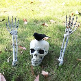 Halloween Decor Realistic Skull Hand Bone Skull Props Skull Ornaments (STYLE: STYLE 3)