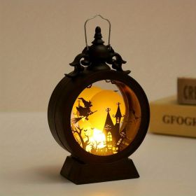 Vintage LED Halloween Candle Lantern Halloween Lantern,Mini Lantern Decorative Lights Vintage Hanging LED Small Candle Lanterns Gifts For Indoor,Outdo (STYLE: Witch)