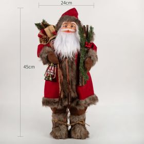 Santa Claus ornament Christmas decoration Christmas doll doll ornament (size: 45cm)