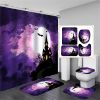 Halloween Shower Curtain Sets Waterproof Bathroom Decor