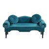 54' Width Modern Velvet Upholstered Loveseat Sofa Accent Bedside Entryway Bench Small Sofa 2 Seater Couch Settee for Living Room Bedroom Nail Head Tri