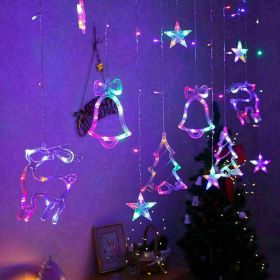 LED Fairy String Window Curtain Lights Star Christmas Xmas Party Home Indoor (Type: Type two)