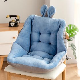 Sedentary Backrest Integrated Chair Cushion Seat Cushion (Color: Light blue, size: 45X45CM)