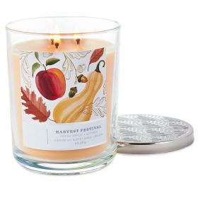 Perfect Present Indoor/Outdoor Home Decor 3-Wick 16 oz Jar Candle (Type: Harvest, Color: As pic show)