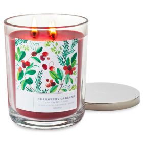 Perfect Present Indoor/Outdoor Home Decor 3-Wick 16 oz Jar Candle (Type: Cranberry, Color: As pic show)