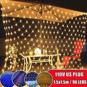 LED String Light Net Mesh Curtain Xmas Wedding Party Outdoor Christmas Lights (Color: as Pic)