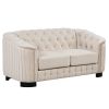 64" Velvet Upholstered Loveseat Sofa; Modern Loveseat Sofa with Thick Removable Seat Cushion; 2-Person Loveseat Sofa Couch for Living Room; Bedroom; o