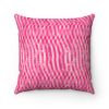 Happy Pink Square Pillow - 4 Sizes