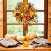 Artificial Fall Wreath Lifelike Decorative Wreaths