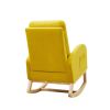 Rocking Chair Mid-Century Modern Rocking Armchair Upholstered Tall Back Accent Glider Rocker