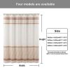 Muwago Luxurious Lattice Print Vintage Classic Shower Curtain Elegant Thick Waterproof Light Brown Marble Pattern Bath Cover