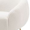 Modern Comfy Leisure Accent Chair; Teddy Short Plush Particle Velvet Armchair with Ottoman for Living Room