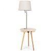 Simple Design Nightstand Lighting With Wireless Side Table Charger