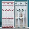 Double Yarn Door Curtain Anti-mosquito Flowers Embroidery Mute Bedroom Living Room Bathroom Universal Partition Home Decoration