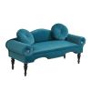 54' Width Modern Velvet Upholstered Loveseat Sofa Accent Bedside Entryway Bench Small Sofa 2 Seater Couch Settee for Living Room Bedroom Nail Head Tri