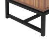 Natural Rattan door nightstand, storage End Table, Accent Bedside Table for Bedroom, Living Room