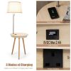 Simple Design Nightstand Lighting With Wireless Side Table Charger