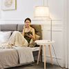 Simple Design Nightstand Lighting With Wireless Side Table Charger