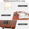 Simple Design Nightstand Lighting With Wireless Side Table Charger