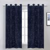 Muwago Ghost Demon Dark Blue Blackout Curtains Luminous Glow in The Dark Themed Grommet Thermal Insulated Curtains Bedroom and Living Room Window Trea