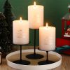 3Pcs Metal Candle Holders Iron Pillar Candle Plate Candle Stand Candlestick Table Centerpieces Wedding Party Festival Home Decor