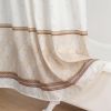 Muwago Luxurious Lattice Print Vintage Classic Shower Curtain Elegant Thick Waterproof Light Brown Marble Pattern Bath Cover