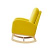 Rocking Chair Mid-Century Modern Rocking Armchair Upholstered Tall Back Accent Glider Rocker