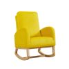 Rocking Chair Mid-Century Modern Rocking Armchair Upholstered Tall Back Accent Glider Rocker