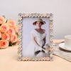 Metal Photo Frame Flowers Rectangle Vintage Fresh Color Fashion Lightweight High Hardness Home Decor Desktop Ornament Embenllish