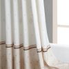 Muwago Luxurious Lattice Print Vintage Classic Shower Curtain Elegant Thick Waterproof Light Brown Marble Pattern Bath Cover