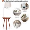 Simple Design Nightstand Lighting With Wireless Side Table Charger