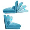 Double Chaise Lounge Sofa Floor Couch and Sofa with Two Pillows