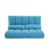 Double Chaise Lounge Sofa Floor Couch and Sofa with Two Pillows