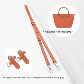 Short Handle Perforated Shoulder Strap (Option: Carrot-No punch package-Adjustable 94to114cm)