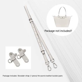 Short Handle Perforated Shoulder Strap (Option: Pink white-No punch package-Adjustable 94to114cm)